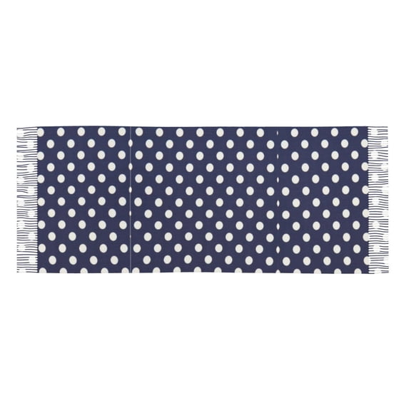 Women Polka Dot Navy Pattern Scarf Large Shawls For Travel Office