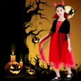 thumbnail image 4 of Girls Boys Vampire Costume Halloween Gothic Vampiress Role Play Cosplay Dress Up for Kids/Teen, 4 of 9