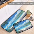 thumbnail image 5 of Dailycode 2 Pcs Kitchen Rug Set Non Slip Absorbent Soft Floor Mats for Kitchen Bathroom Boat on Sea and Beach 19.7"x27.6"+19.7"x47.2", 5 of 7