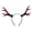 A004- Red, variant on Antler Headband Halloween Accessory, 15 X 10 Inch Red Black Deer Headpiece for Student Halloween Party Dress Up, 1 Pack