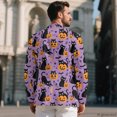 thumbnail image 4 of Uourmeti Halloween Men's Suit Jacket with Black Cat Pumpkin, Polyester Slim Fit Blazer for Professional Daily Wear, 4 of 9