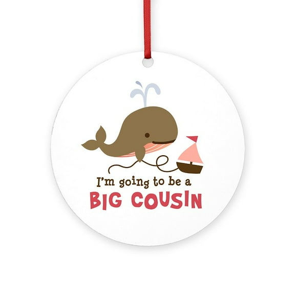 CafePress - Big Cousin To Be -  Round Wood Ornament 4"