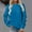 Blue, variant on Yteetum Dark Blue Womens Crew Neck Sweatshirt Solid Color Long Sleeve Casual Pullover Sweatshirt Ladies Comfortable Loose Round NeckHoodless Sweatshirt Top