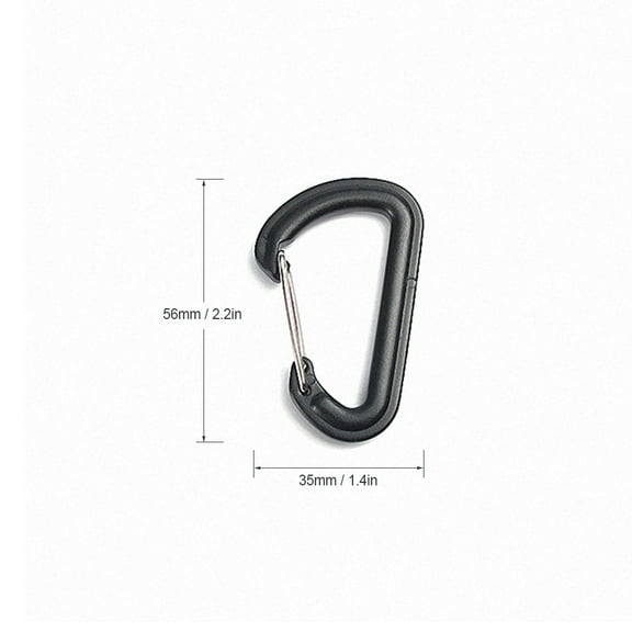 Molle 5PCS D Shape Plastic Carabiner D-Ring Key Chain Spring Hook Molle Clasp Buckle Climbing Outdoor Tool
