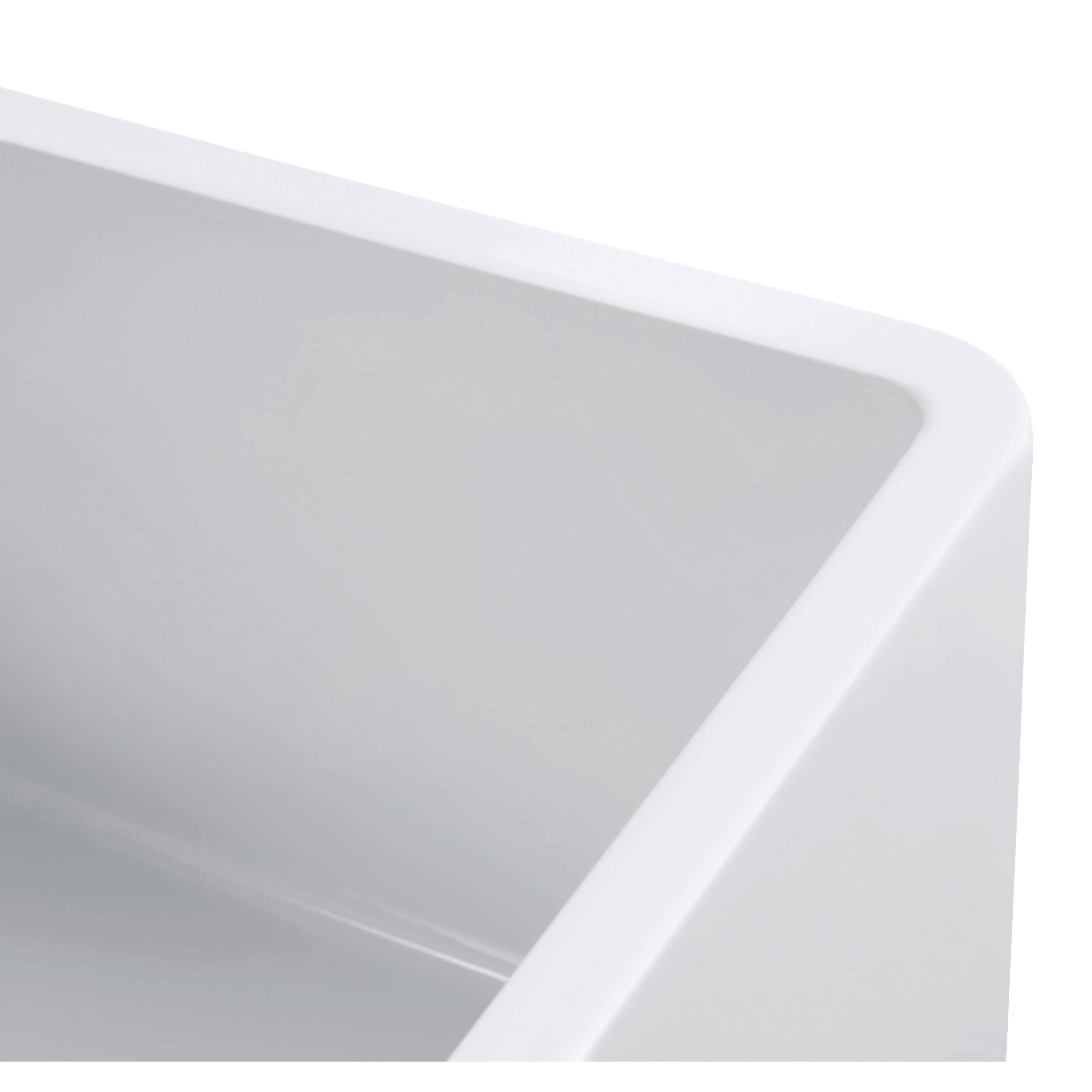 Empire Industries Sutton Place Farmhouse Fireclay 33" Single Bowl Kitchen Sink with Grid and Strainer in White