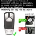 thumbnail image 2 of Key Fob Cover Compatible with Fit for Audi A4 A3 Q3 Q5 Q7 TT TTS RS3 S4 S3 A1 S6 RS4 RS6 Q2L ABS Smart Remote Key Case Keychain Case Holder Protector,Silver Shell-black, 2 of 9