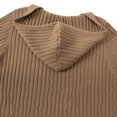 thumbnail image 6 of ibuvkizy Maxi Dresses for Women 2025 Casual Temperament French V Neck Long Hooded Knee-length Knitted Sweater Bottoming Skirt Brown,Free Size, 6 of 9