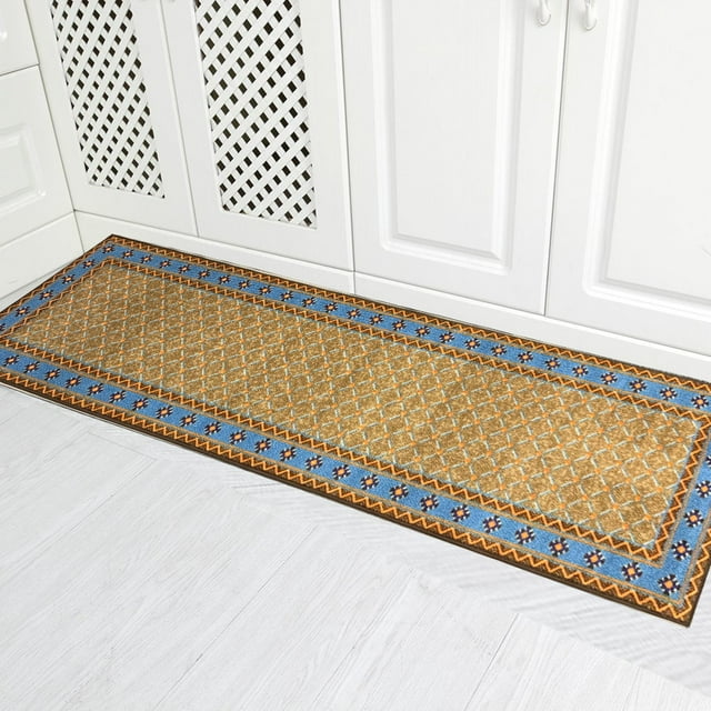 Kitchen Rug Non-Skid | Runner Mat Non-Slip | Rug for Kitchen Floor with Rubber Backing | Floor Mat | Low Profile (20" x 59")