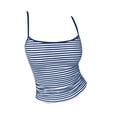 thumbnail image 4 of Tank Tops for Women, Striped Round NeckHigh Waist Crop Top Slim Fit Short Trendy Camisole Vest, 4 of 4
