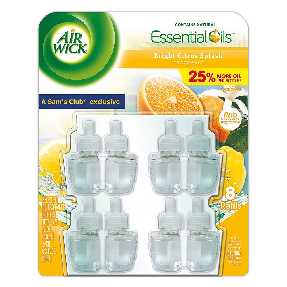 Air Wick Scented Oil Refills, Cold Stone Bright Citrus Splash Scent, 0.