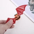 thumbnail image 4 of Unique Bargains 1 Pc Hair Clip Halloween Bat Wing Pumpkin Hair Clips for Women Red, 4 of 5