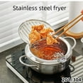 thumbnail image 1 of 20cm Compact 304 Stainless Steel Gas Fryer with Adjustable Temperature Control – Energy-Efficient Mini Deep Fryer & Soup Pot, Space-Saving Design for Home Kitchen Use, Lightweight and Durable Cooking, 1 of 3