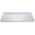 thumbnail image 5 of DreamLine Duet 34 in. D x 60 in. W x 74 3/4 in. H Semi-Frameless Bypass Shower Door in Chrome and Center Drain White Base, 5 of 7