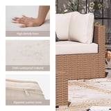 6-Piece Outdoor Patio Furniture Set - Rattan Sectional With Cushions & Storage Box