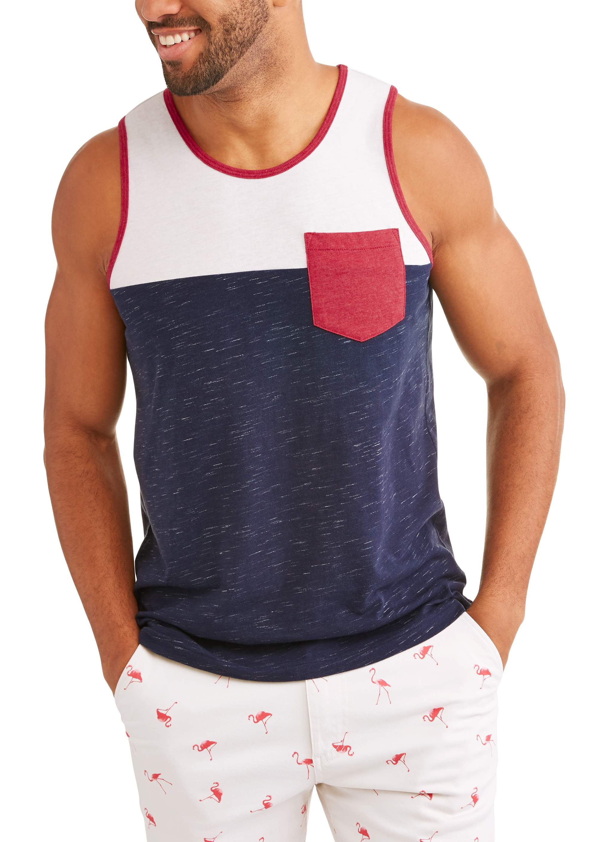 Mens Pocket Tank Tops Lanetawiz