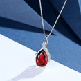 VOLALO Teardrop Shape Pendant Anchor Chain Necklace for Women with Red ...