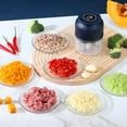 thumbnail image 2 of Cordless USB Rechargeable Mini Electric Garlic Chopper for Quick Ingredient Chopping, Ideal for Home, Camping, and Travel, Made with PP and 304 Stainless Steel, 2 of 9