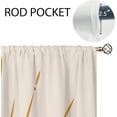 thumbnail image 4 of Boho Minimalist Yellow Sun Kitchen Curtains Modern Neutral Bathroom Curtains Window Treatment Drapes Tier Bohemian Abstract Cafe Small Bedroom Short French Door Curtains 2 Panels 28x40 Inch, 4 of 5