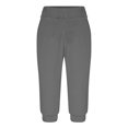 thumbnail image 4 of JIUKE Capri Pants for Women High Waisted 3/4 Sweatpants with Pockets Solid Loose Casual Comfy Cropped Pants, 4 of 6