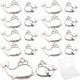 thumbnail image 1 of 1 caja de 80 piezas con colgantes de ballena de 2 estilos diferentes, con bisel abierto de aleación para pulseras, collares, pendientes y fabricación de joyas en plata., 1 of 6
