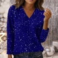 thumbnail image 2 of Womens Blouses Spring And Autumn New Casual Solid Color Sequin Long Sleeved T Shirt Long Sleeve Shirts For Women, 2 of 7
