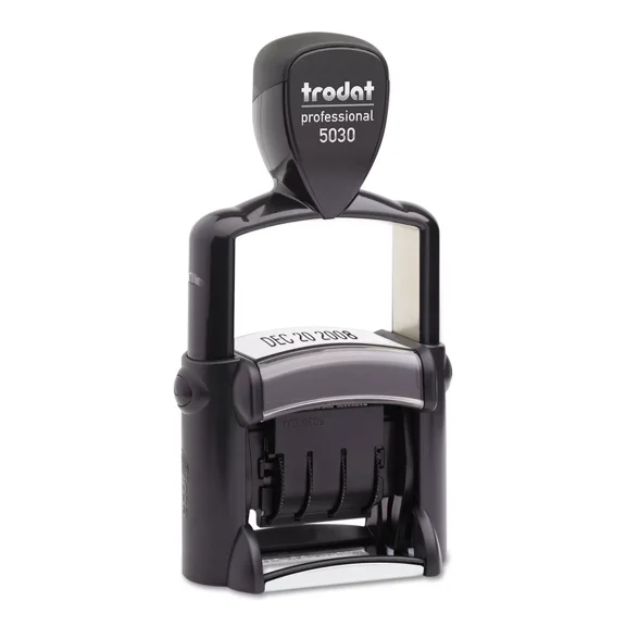 New Trodat Professional Stamp Dater Self-Inking 1 5/8 x 3/8 Black T5030