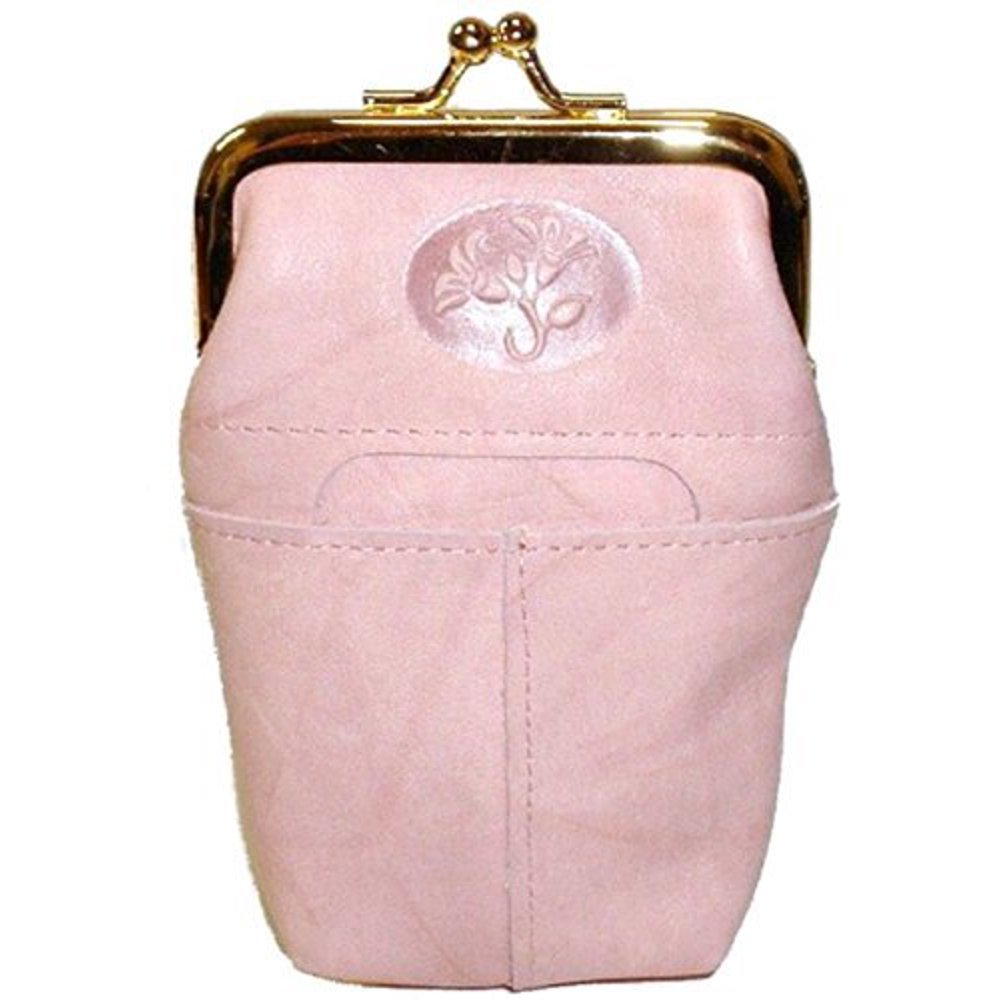 Buxton Women's Leather Cigarette Case with Lighter Pocket Light Pink