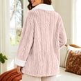 thumbnail image 6 of QATAINLAV Fleece Jacket for Women Sherpa Button Loungewear Long Sleeve Winter Warm Bed Coat with Pockets Beige L, 6 of 8