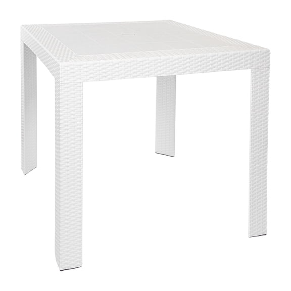 Outdoor Bistro Table - Weave Design Patio Table, UV Protective, 36" Square, Indoor/Outdoor Use