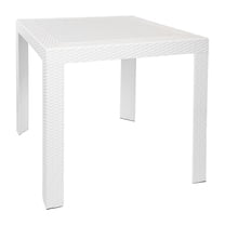 Outdoor Bistro Table - Weave Design Patio Table, UV Protective, 36" Square, Indoor/Outdoor Use
