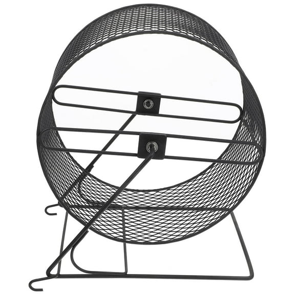 PAMINGONO Black Iron Hamster Exercise Wheel for Pet Use Durable and Quiet 8.5 Inches