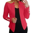 thumbnail image 5 of Uqiangy Womens Blazers for Work Casual Womens Blazer Blazer for Women Casual Blazers for Women Lightweight Womens Jackets Dressy Casual Office Wear for Women 2025 Casual Blazer for Women Red1 4XL, 5 of 6