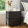 thumbnail image 2 of Canddidliike Bedside Table, Bedroom Night Stand, Side Table with Drawer, End Table with Open Shelf, Side Dresser Nightstand, Black, 2 of 9
