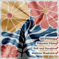 thumbnail image 5 of Retro Boho Floral Abstract Shower Curtain, 60s 70s Mid Century Vintage Cute Orange Flower Botanical Shower Curtain for Bathroom, Modern Minimal Style Fabric Bath Curtain Set Decor with Hooks 69X70IN, 5 of 6