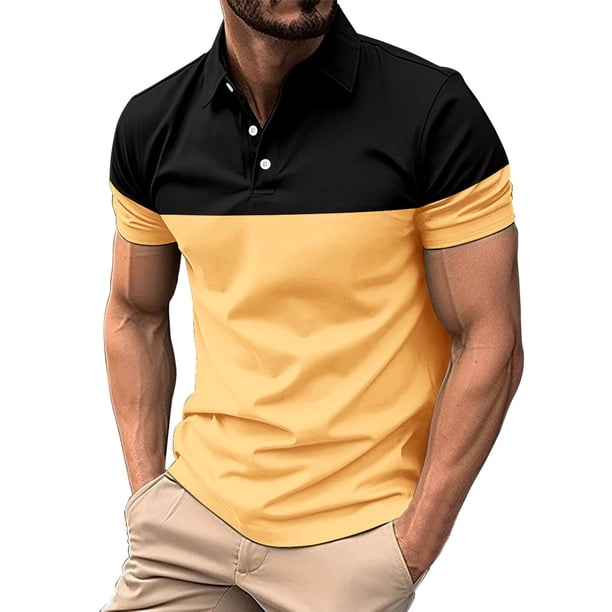 Men's Summer Leisure Culture Breathable Short Sleeved Shirt Top L