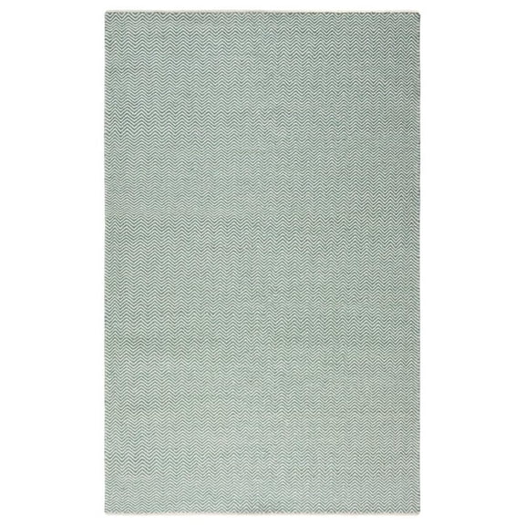 Twist 8' x 10' Chevron Green Off White Hand Woven Area Rug
