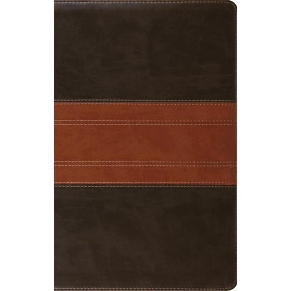 ESV Large Print Personal Size Bible, Red Letter, Thumb Indexed (Trutone, Forest/Tan, Trail Design), (Hardcover)