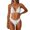 White, variant on QEMAUUA Elegant Floral Neck Tankini Two Piece Tummy Control Summer Pool Swimwear Swimsuit Swimsuits