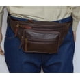 thumbnail image 2 of Front Pocket RFID Protected Genuine Leather Fanny Pack Waist Bag Organizer with Adjustable Belt Multiple Pockets For Men and Women, 2 of 15