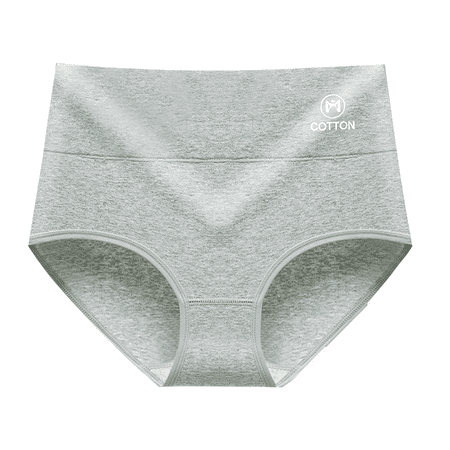 Fulorrnie Underwear for Women Tummy Control High Waist Seamless Comfort Panties Briefs Elastic Banded Panty  Grey  XL