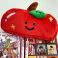 thumbnail image 2 of Estuche para lápices de felpa con bonitos dibujos animados de frutas rojas, 2 of 2