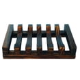 thumbnail image 2 of opvise Bathroom Accessory Retro Wood Sink Deck Mount Hollow Out Soap Dish Holder Shelf A, 2 of 8