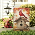 thumbnail image 3 of Fall Cardinals on Birdhouse with Leaves Fall Garden Flags 12.5"x18" Double Side,Small Yard Flags for Outside,Outdoor Fall Decor,Autumn Funny Garden Flag Yard Decoration, 3 of 4