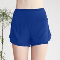 thumbnail image 5 of Iugvhana Women's 2-in-1 High Waist Jogger Shorts Loose Pure Color Athletic Running Quick-Dry Breathable Gym Workouts Yoga Sport Shorts Blue S, 5 of 7