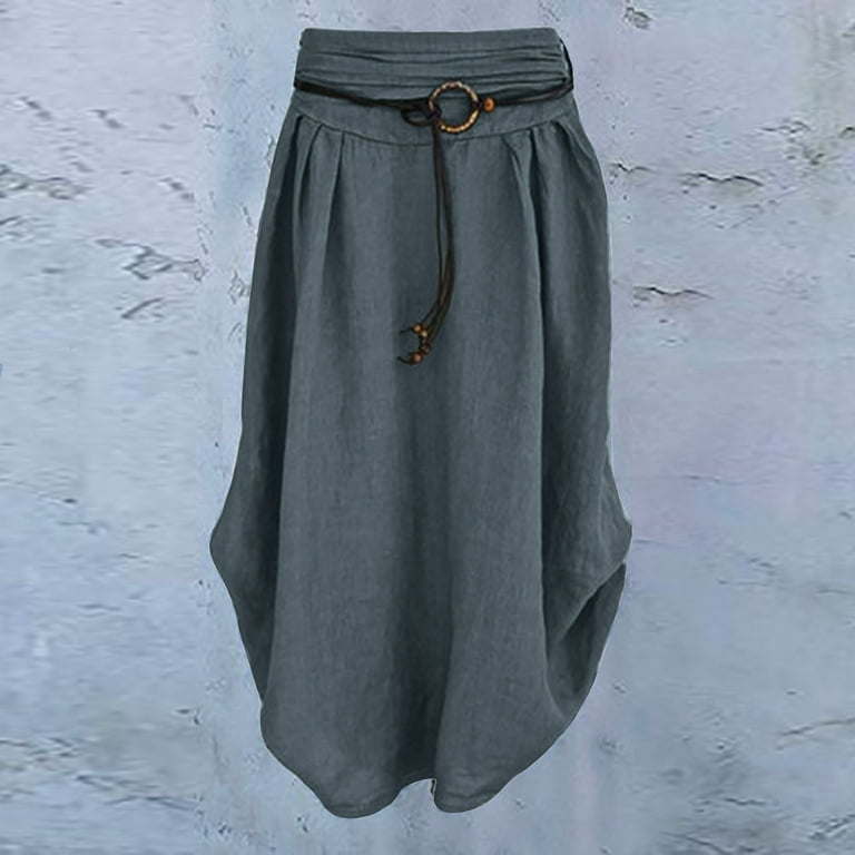 Mid calf length skirts cheap cotton