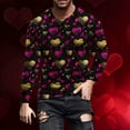 thumbnail image 3 of Valentine Sweater for Women Men 3D Ugly Heart Sweater Tie Dye Rainbow Swirl Heart Long Sleeve T-Shirt, 3 of 5