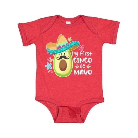 

Inktastic My 1st Cinco De Mayo Avocado in Sombrero Gift Baby Boy or Baby Girl Bodysuit
