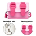 thumbnail image 3 of Hukapapa Bolsos cruzados para mujer, cartera de cuero para mujer, bolsos pequeños, bolso cuadrado para niña, color rojo, 3 of 5