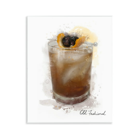 Stupell Industries Old Fashioned Splash Food & Beverage Painting Unframed Art Print Wall Art, 11 x 14