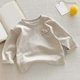 thumbnail image 5 of Toddler Baby Boy Girl Basic Solid Organic Cotton T Shirts Tops Long Sleeve Tee Shirt Girls Clothes For 0 2Y, 5 of 7